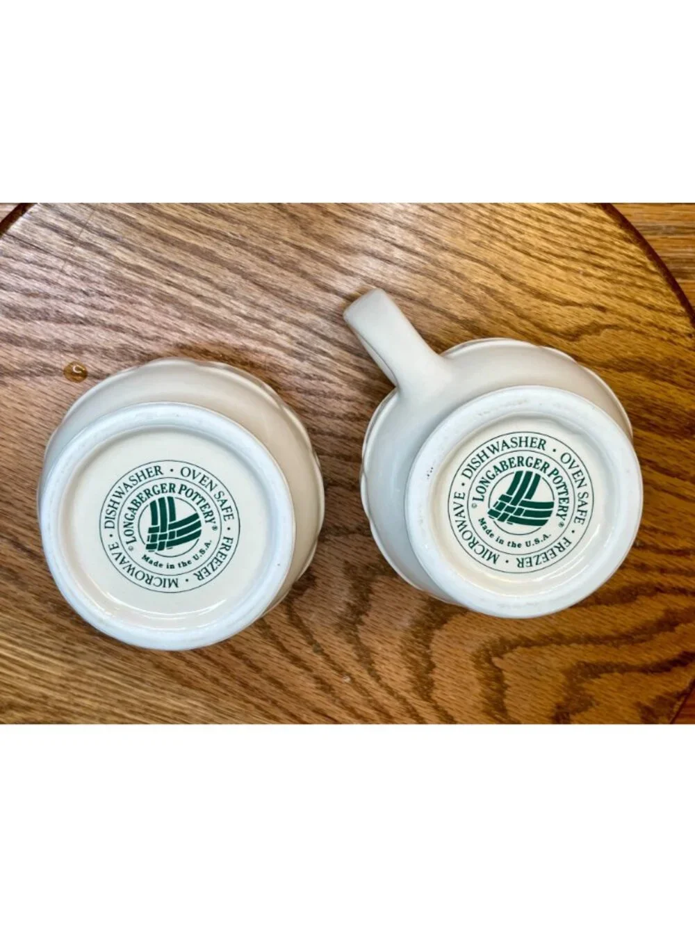 Longaberger Woven Traditions Ivory Sugar and Creamer Set